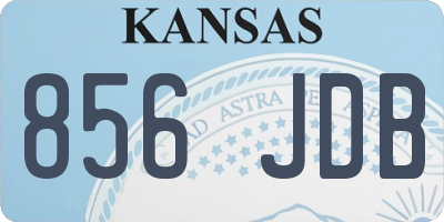 KS license plate 856JDB