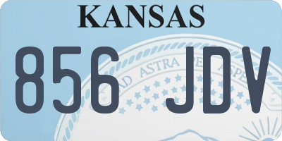 KS license plate 856JDV