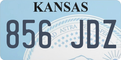 KS license plate 856JDZ