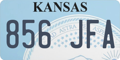 KS license plate 856JFA