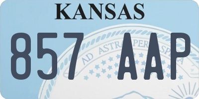 KS license plate 857AAP