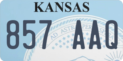 KS license plate 857AAQ