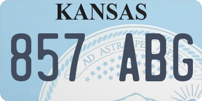 KS license plate 857ABG