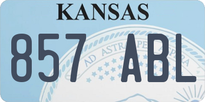 KS license plate 857ABL