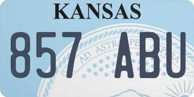 KS license plate 857ABU