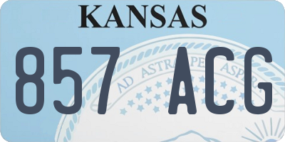 KS license plate 857ACG