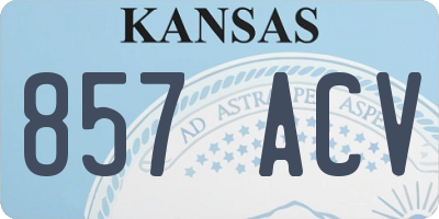 KS license plate 857ACV