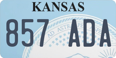 KS license plate 857ADA