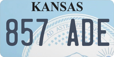 KS license plate 857ADE