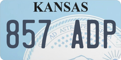 KS license plate 857ADP