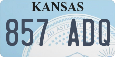 KS license plate 857ADQ