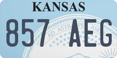 KS license plate 857AEG