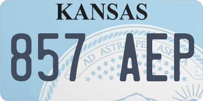 KS license plate 857AEP