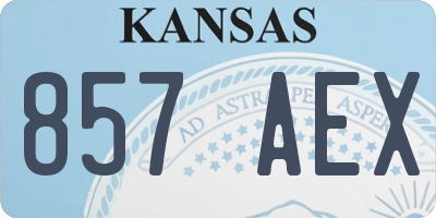KS license plate 857AEX