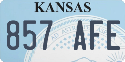 KS license plate 857AFE