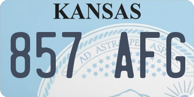 KS license plate 857AFG