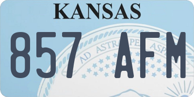 KS license plate 857AFM