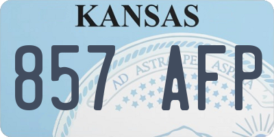 KS license plate 857AFP