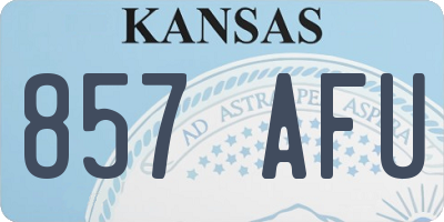 KS license plate 857AFU