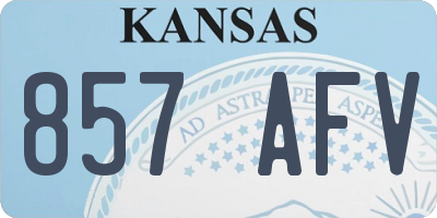KS license plate 857AFV