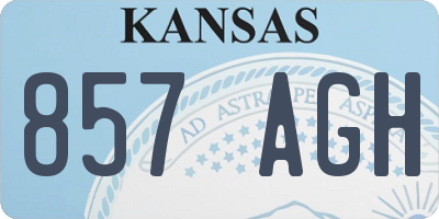 KS license plate 857AGH