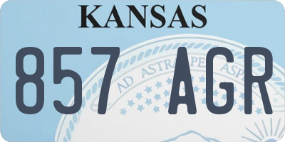 KS license plate 857AGR