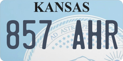KS license plate 857AHR