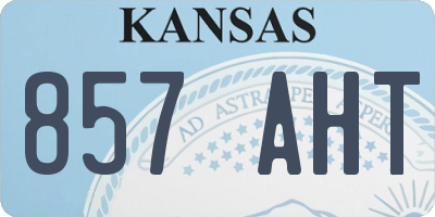 KS license plate 857AHT