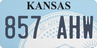 KS license plate 857AHW