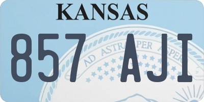 KS license plate 857AJI