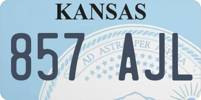 KS license plate 857AJL