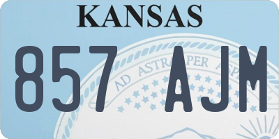 KS license plate 857AJM