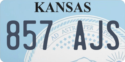 KS license plate 857AJS