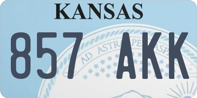 KS license plate 857AKK