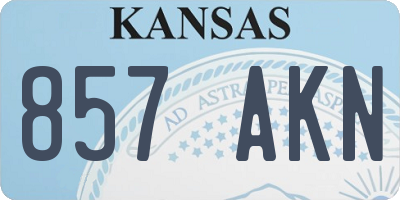 KS license plate 857AKN