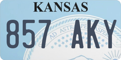 KS license plate 857AKY
