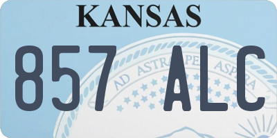 KS license plate 857ALC
