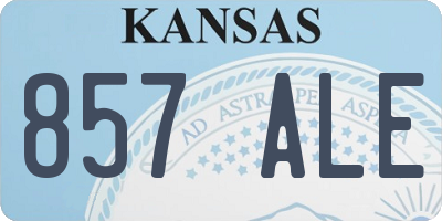 KS license plate 857ALE