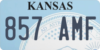 KS license plate 857AMF