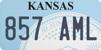 KS license plate 857AML