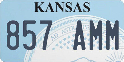 KS license plate 857AMM
