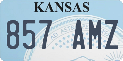 KS license plate 857AMZ