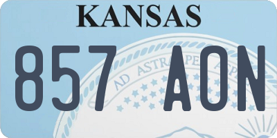 KS license plate 857AON