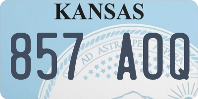 KS license plate 857AOQ