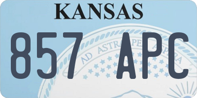 KS license plate 857APC
