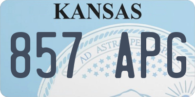 KS license plate 857APG