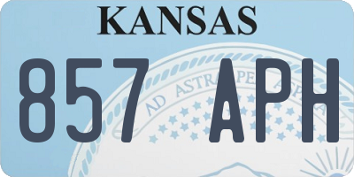 KS license plate 857APH