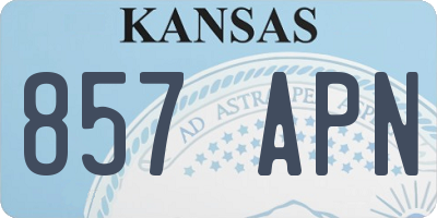KS license plate 857APN