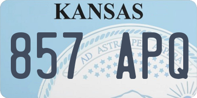 KS license plate 857APQ