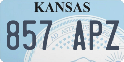 KS license plate 857APZ